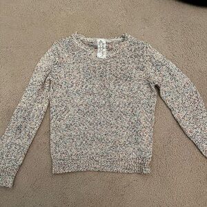 White colorful sweater